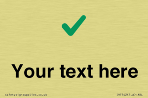 Custom plain background, green tick sign